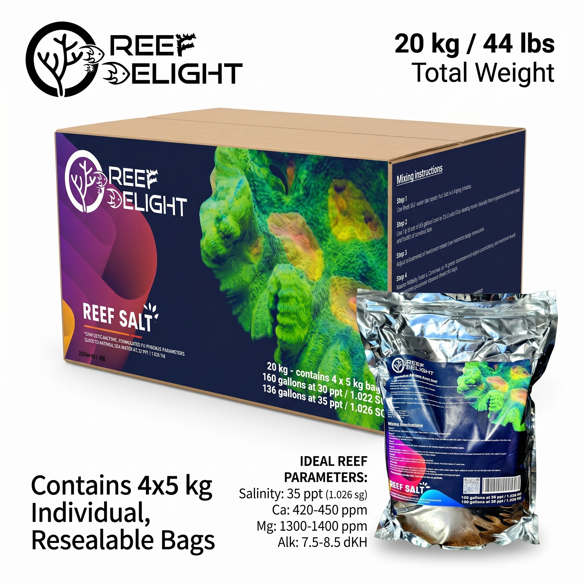 Reef Delight Reef Salt - 20kg Box
